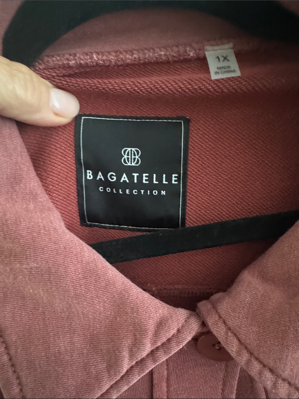 Washed Rose Button-Front Jean Jacket - Picture 2 of 3